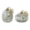 Glitzhome® Gray Marble Glass Pumpkin Set